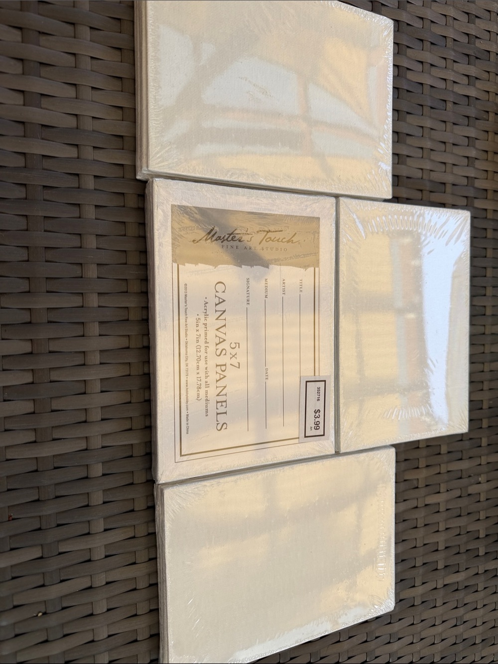 20 White Canvas Panels - 5 x 7 (Pack)
